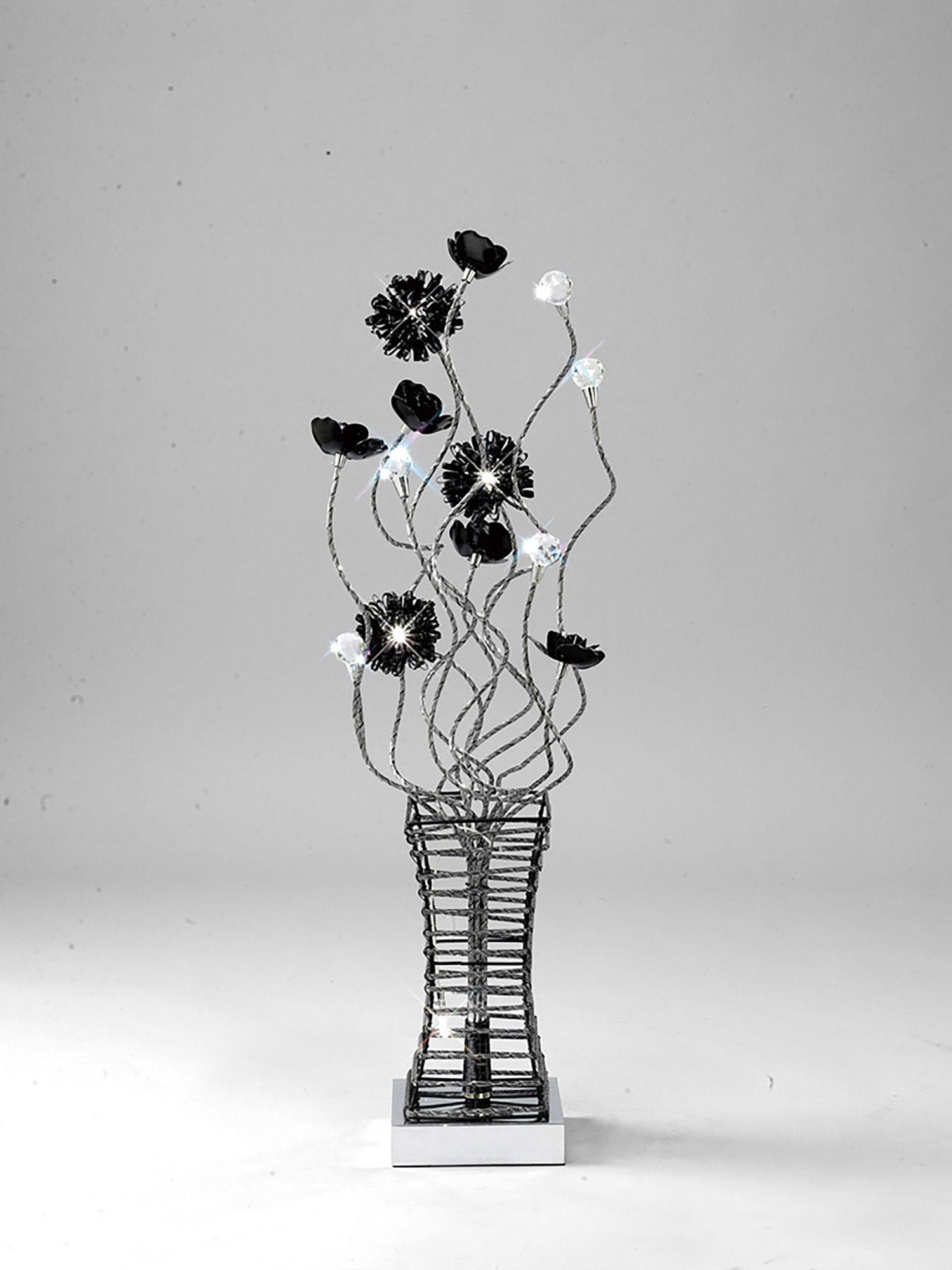 Majella Aluminium Crystal Table Lamps Diyas Home Armed Table Lamps